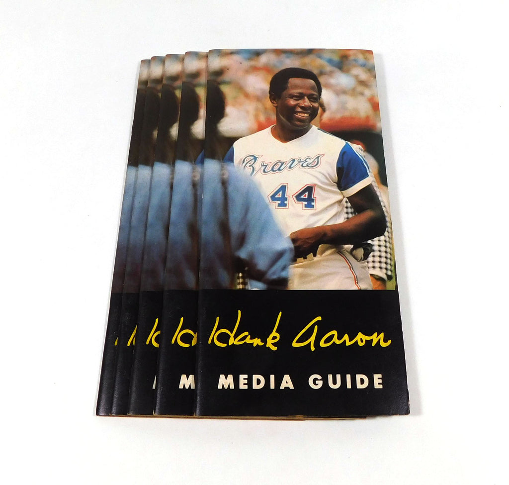 Lot of (5) 1974 Hank Aaron Baseball Media Guides