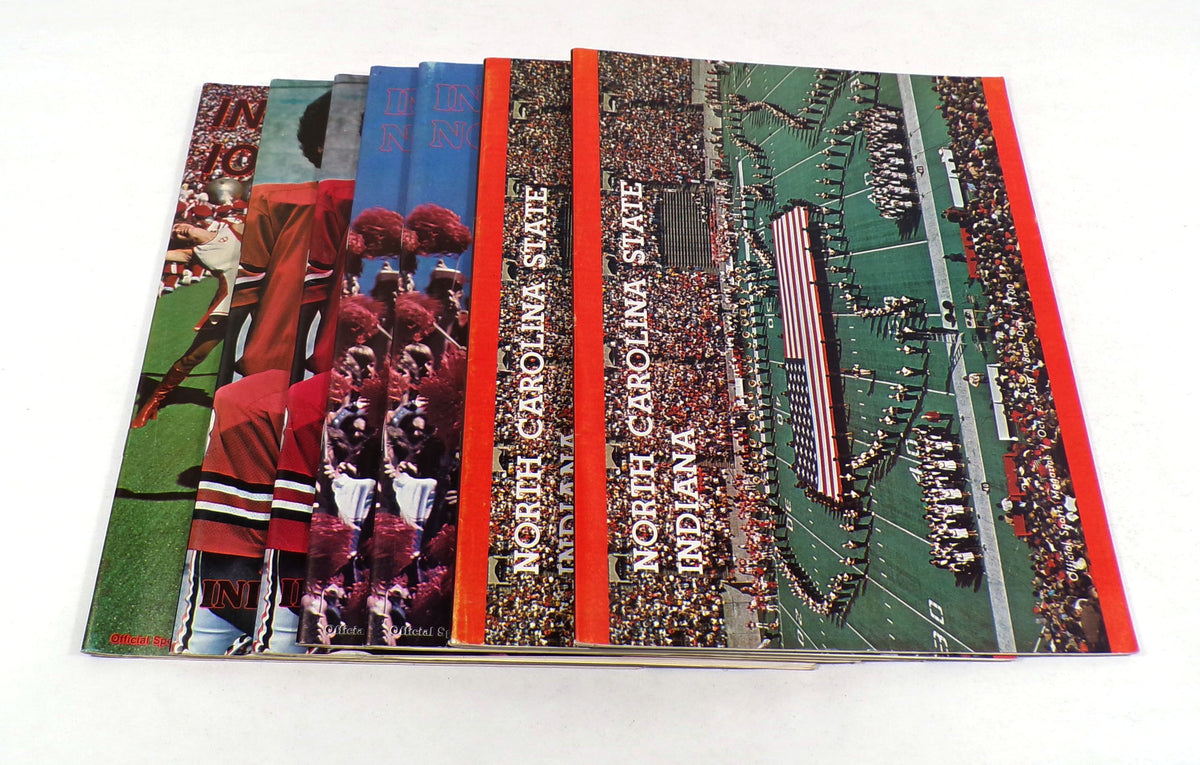 Lot of (7) Assorted 1978 Indiana College Football Programs