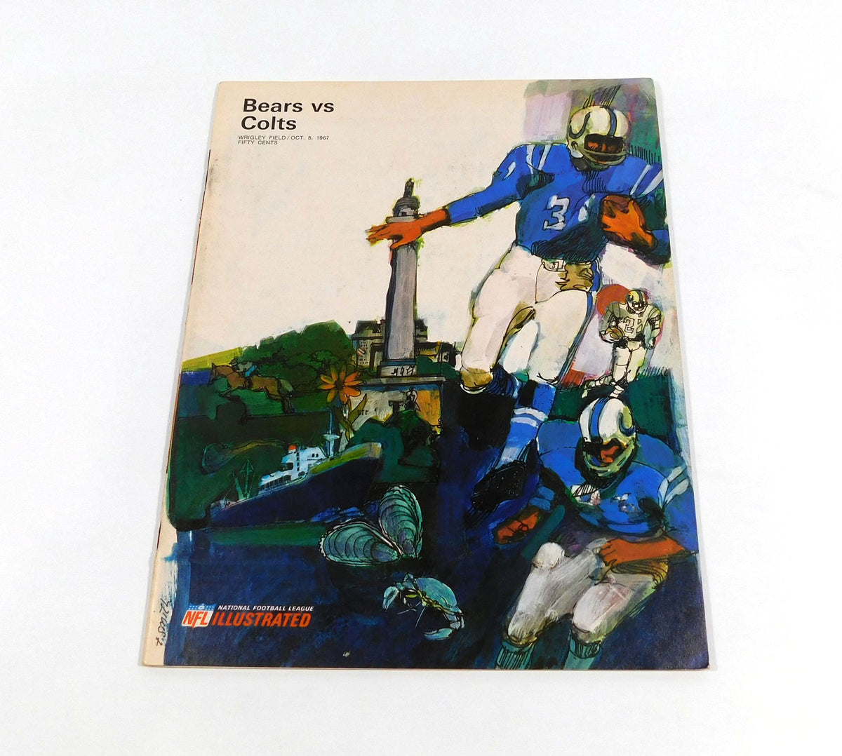 1967 Baltimore Colts at Chicago Bears NFL Football Program 10-8-67