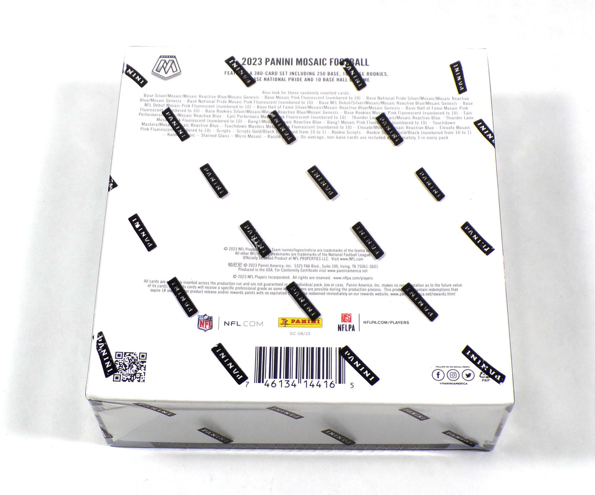 2023 Panini Mosaic Football Retail Mega Box Sealed (6 Packs) Reactive Blue Pic2