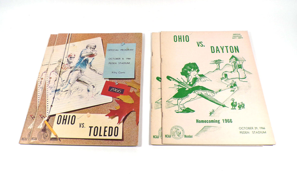 Lot of (8) Assorted 1966 Ohio University College Football Programs Pic2