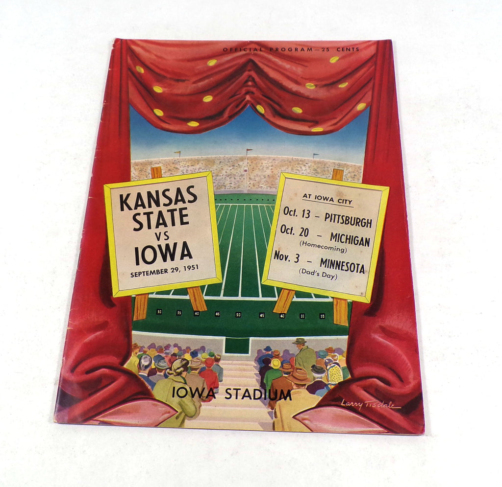 1951 Kansas State at Iowa College Football Program 9-29-51