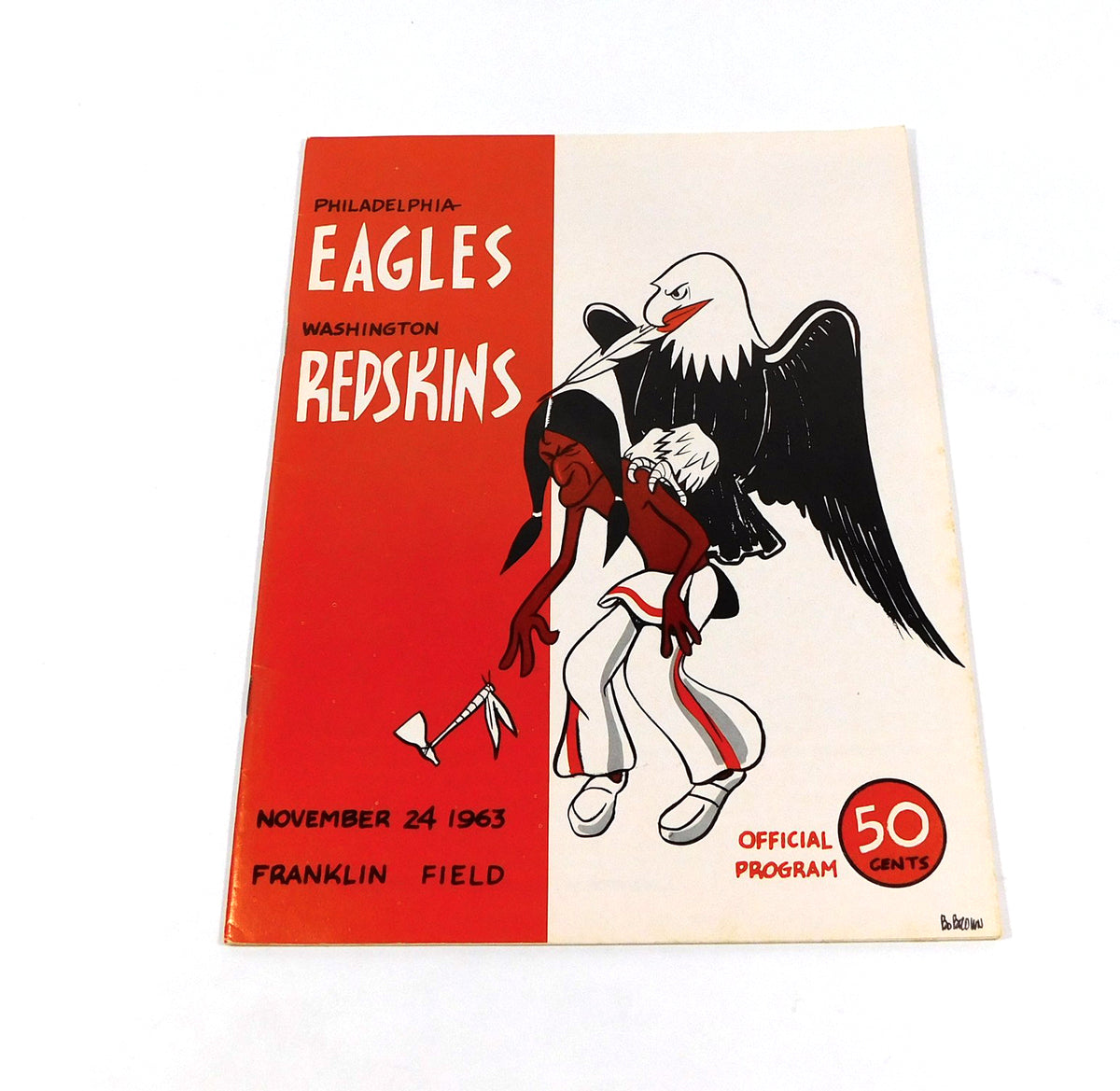 1963 Washington Redskins at Philadelphia Eagles NFL Football Program 11-24-63