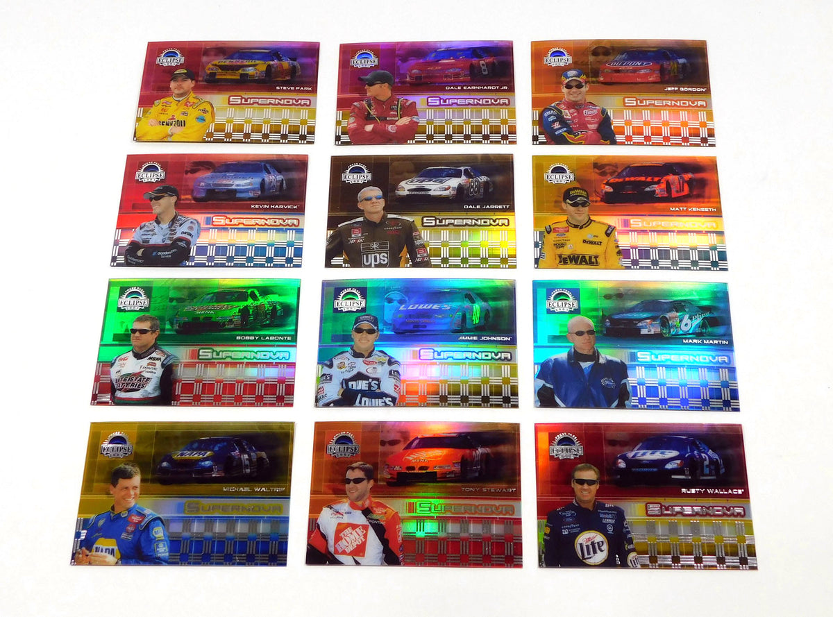 2003 Press Pass Eclipse Supernova NASCAR Racing Insert Set (12)