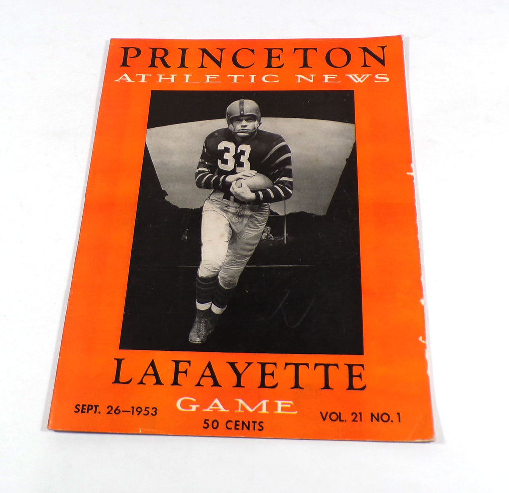 1953 Lafayette at Princeton College Football Program 9-26-53