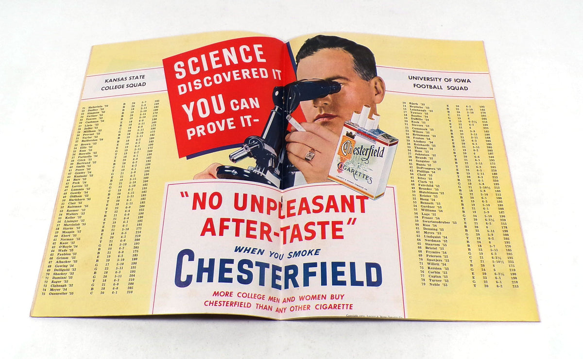 1951 Kansas State at Iowa College Football Program 9-29-51 Pic2