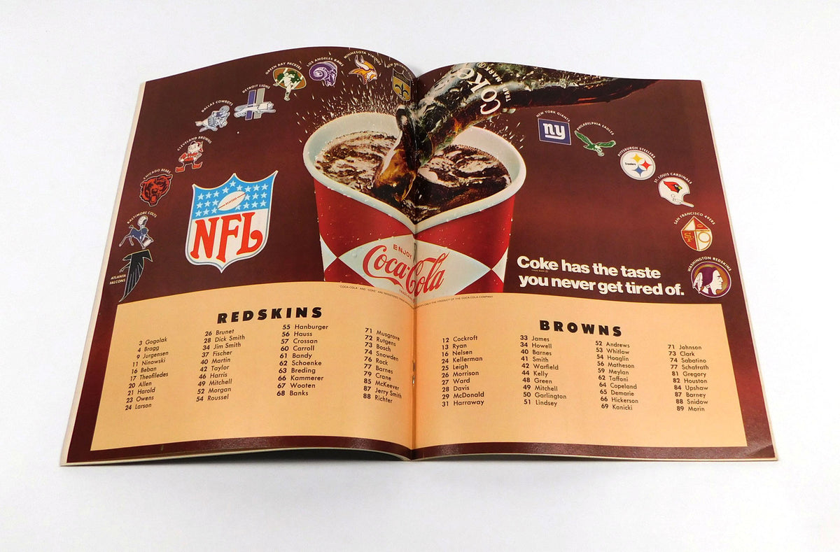 1968 Cleveland Browns at Washington Redskins NFL Football Program 12-8-68 Pic2