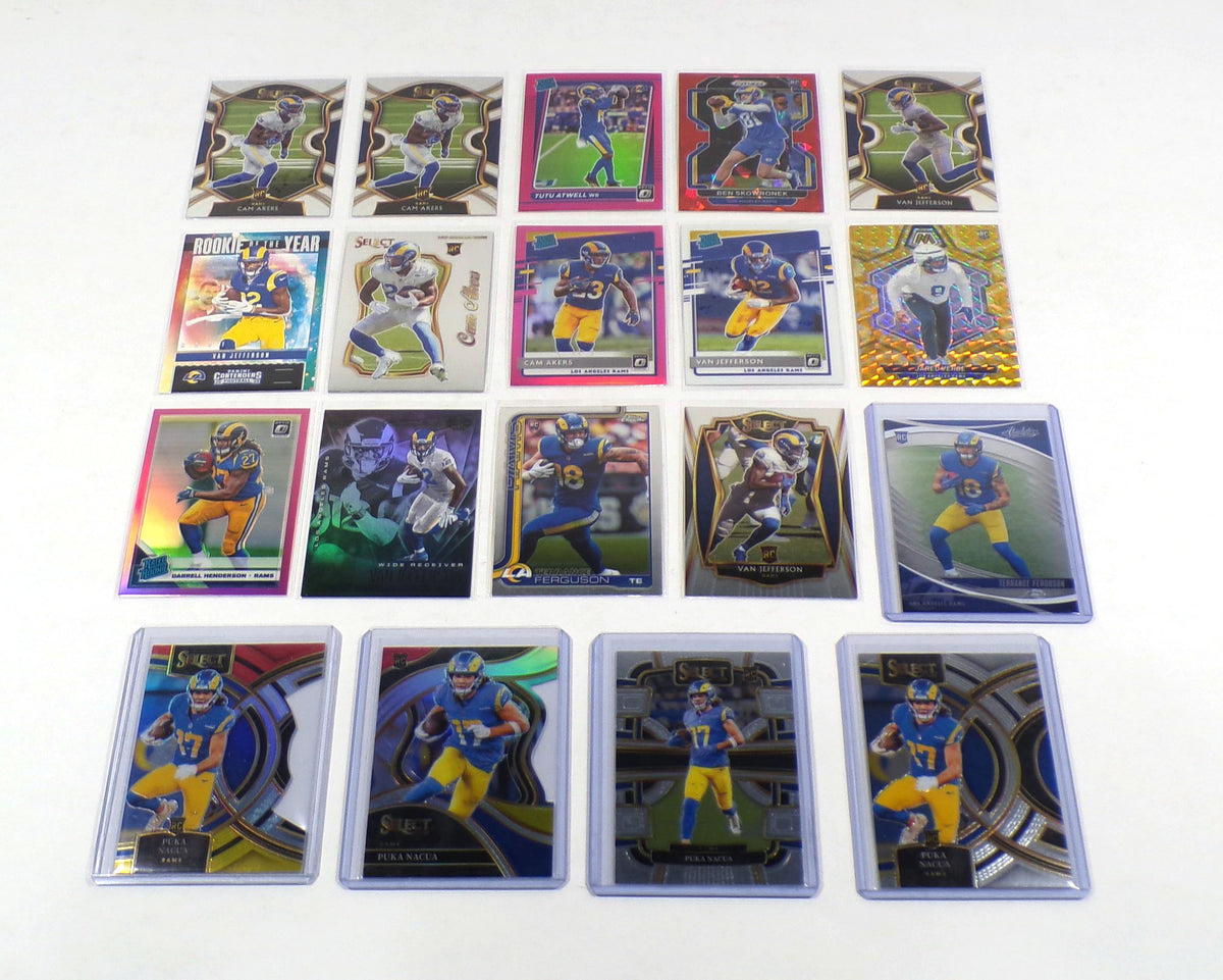 Lot of (38) Assorted 2019-25 Panini Brands++ Los Angeles Rams Rookies Puka Nacua Pic2