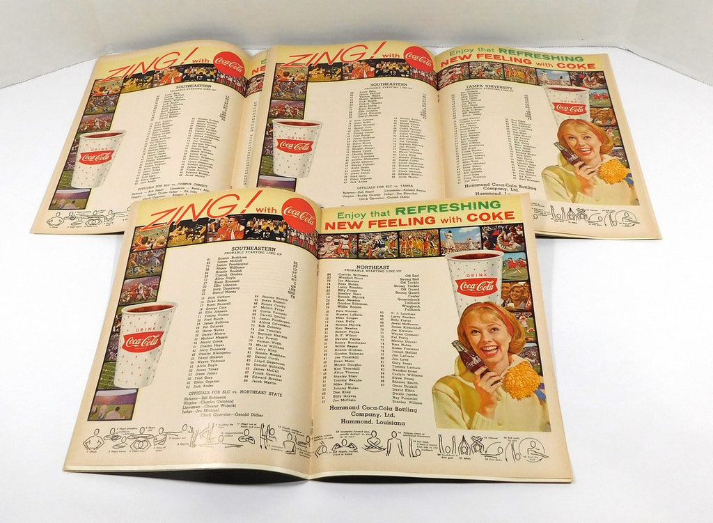 Lot of (3) Different 1962 Southeastern Louisiana College Football Programs Pic2