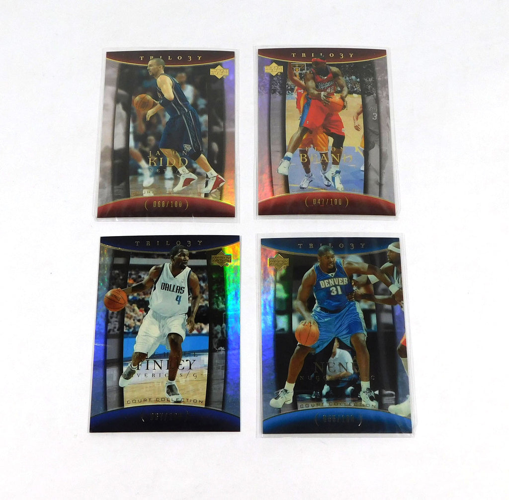 Lot of (4) 2004-05 Upper Deck Trilogy Court Collection Parallel Cards (# /100)