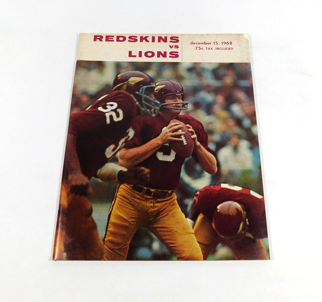 1968 Detroit Lions at Washington Redskins NFL Football Program 12-15-68