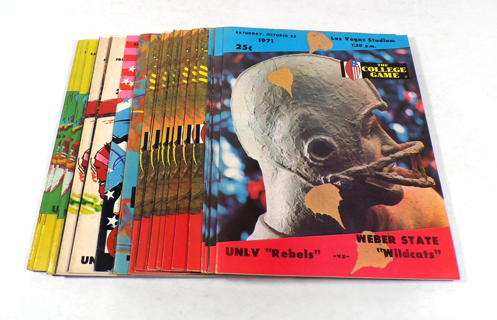 Lot of (27) Assorted 1971 Nevada Las Vegas UNLV College Football Programs