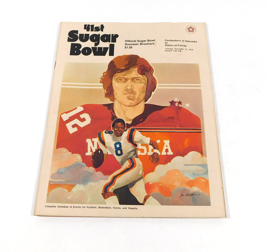 1974 Nebraska vs Florida Sugar Bowl College Football Program 12-31-74