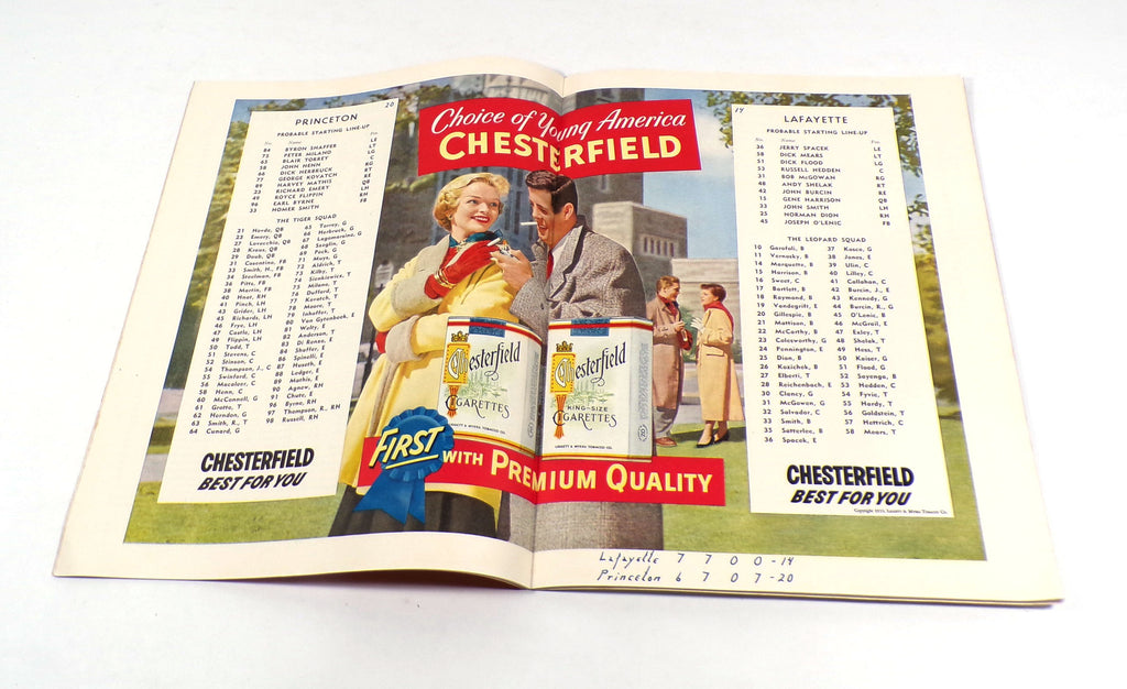 1953 Lafayette at Princeton College Football Program 9-26-53 Pic2