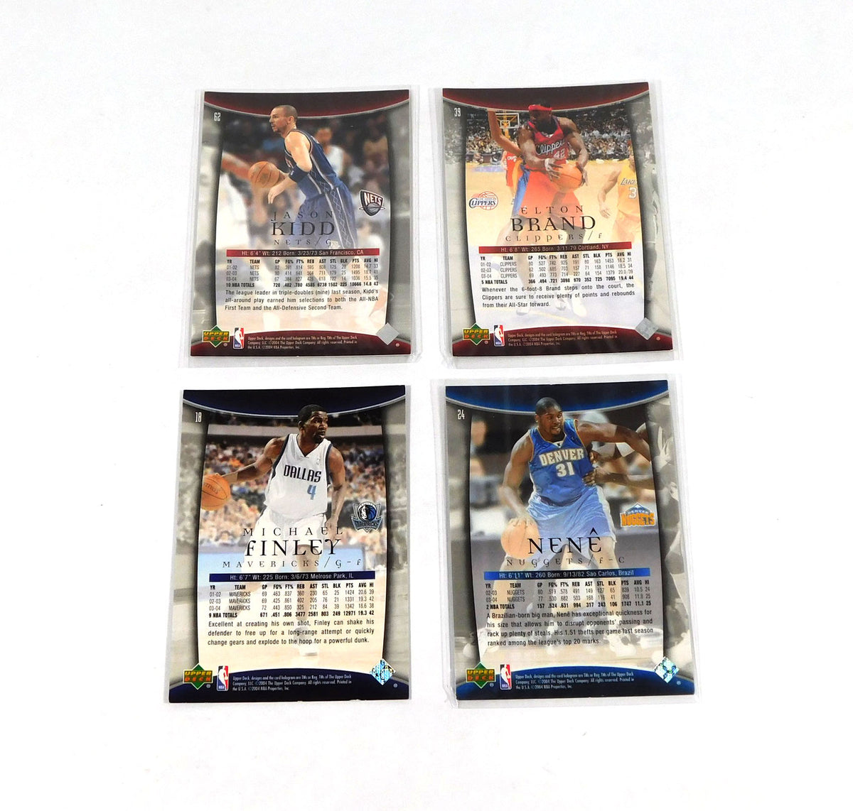 Lot of (4) 2004-05 Upper Deck Trilogy Court Collection Parallel Cards (# /100) Pic2