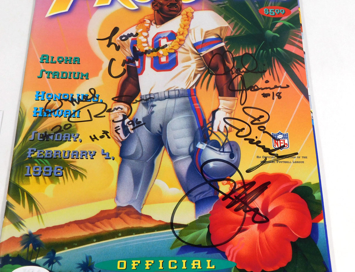 Joiner/Dierdorf/Renfro/Creekmur/Gibbs Signed 1996 Pro Bowl Magazine 5 JSA Autos Pic2