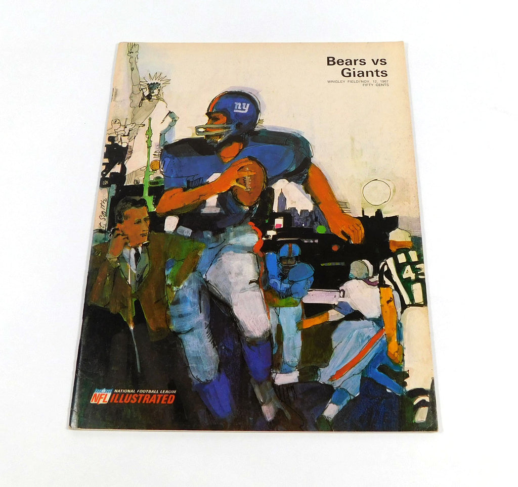 1967 New York Giants at Chicago Bears NFL Football Program 11-12-67