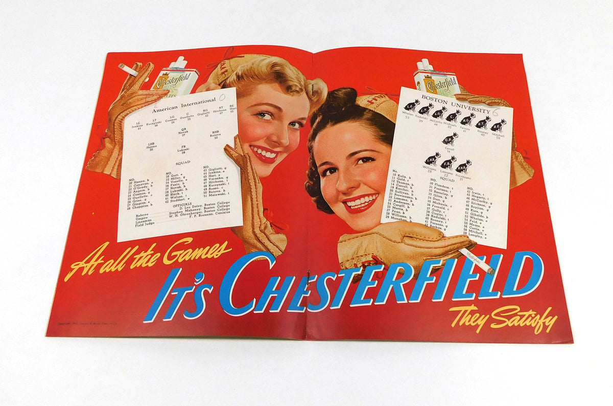 1941 American International v Boston University College Football Program 11-1-41 Pic2