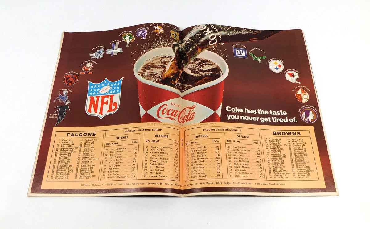 1968 Atlanta Falcons at Cleveland Browns NFL Football Program 10-27-68 Pic2