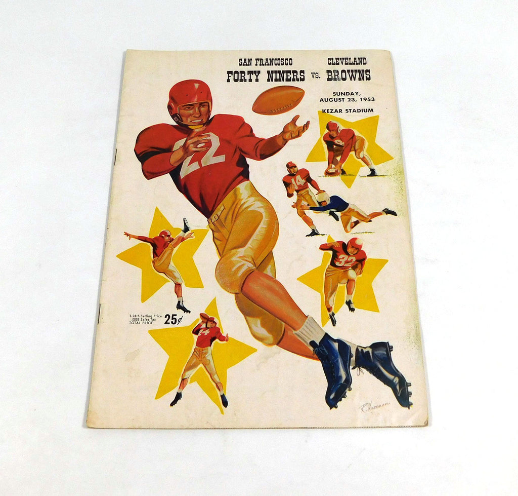 1953 Cleveland Browns at San Francisco 49ers NFL Football Program 8-23-53
