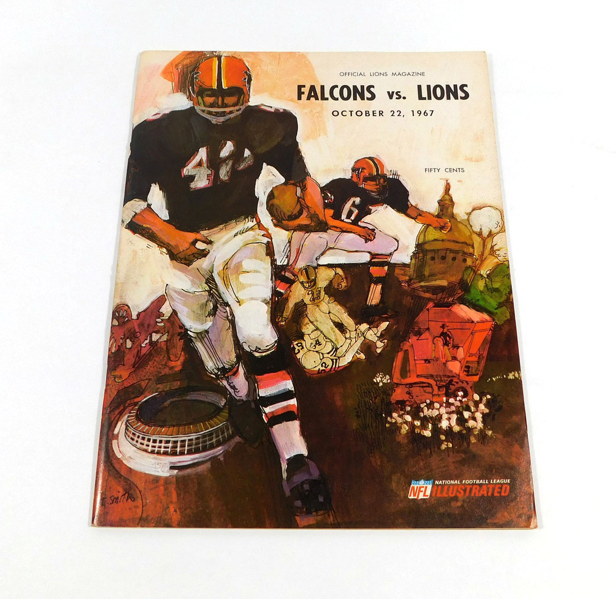 1967 Atlanta Falcons at Detroit Lions NFL Football Program 10-22-67