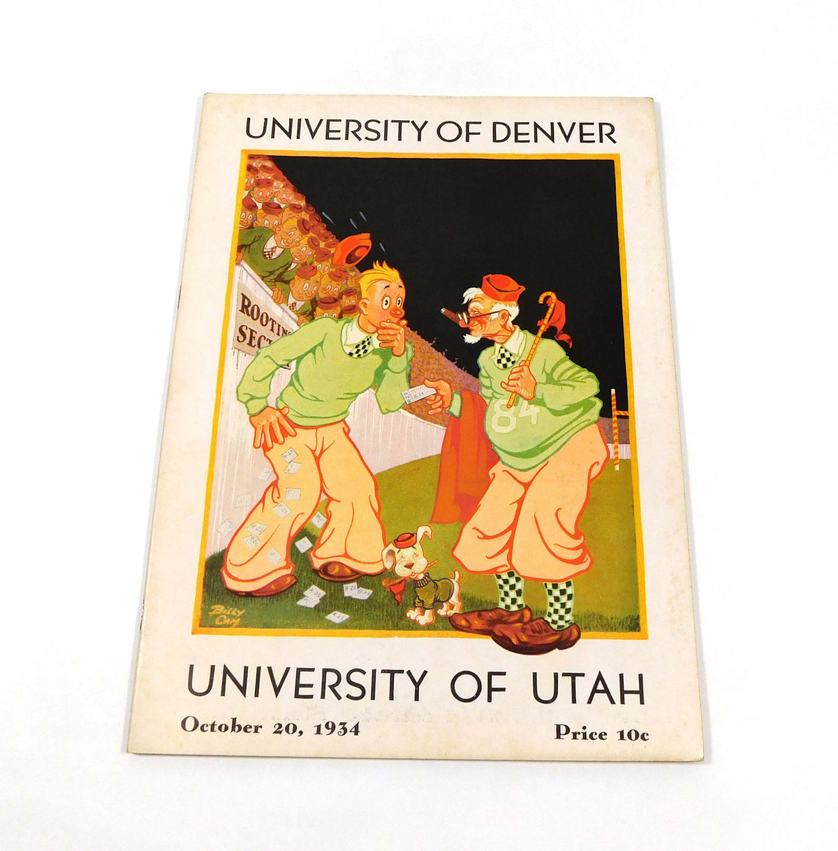 1934 Utah at Denver College Football Program 10-20-34