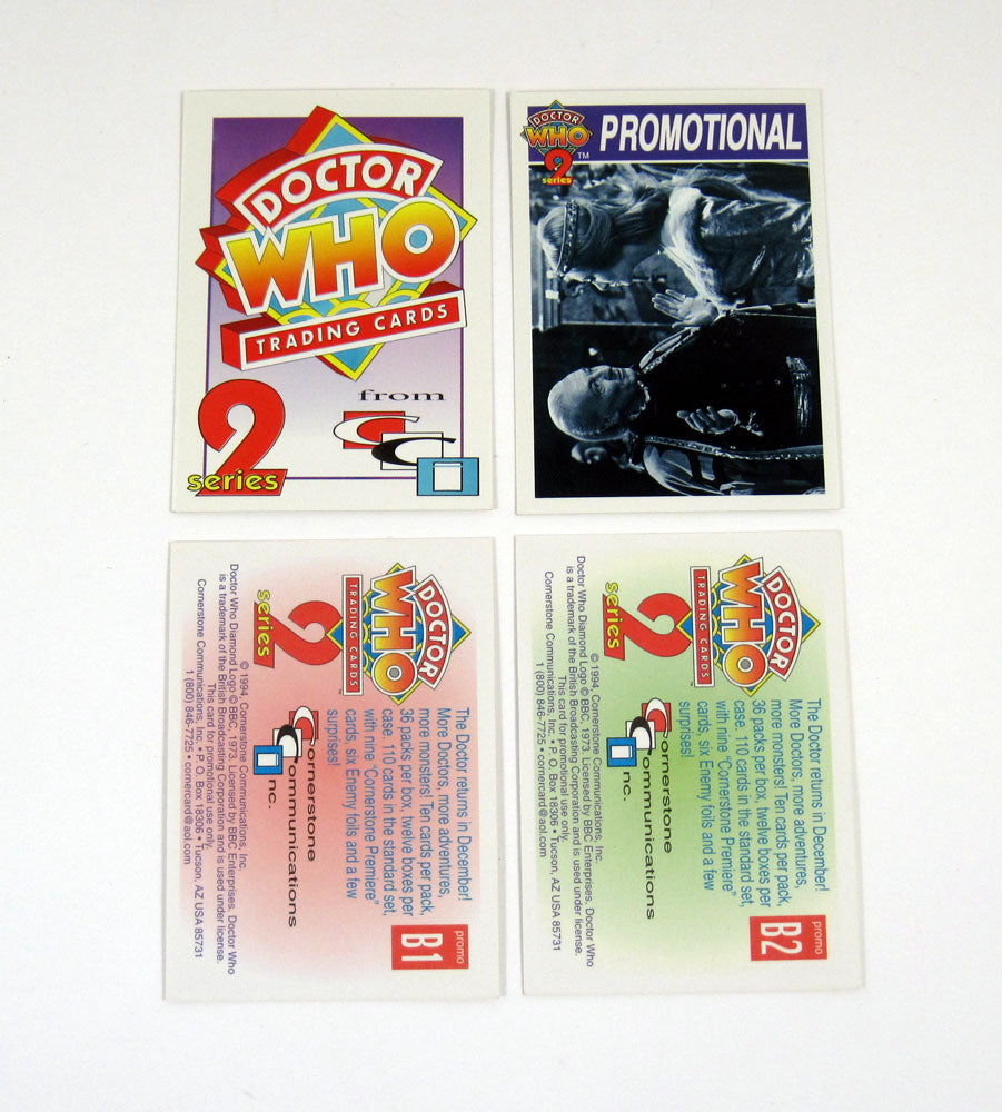 1995 Cornerstone Doctor Who Series 2 Promo Card Set (2) Nm/Mt
