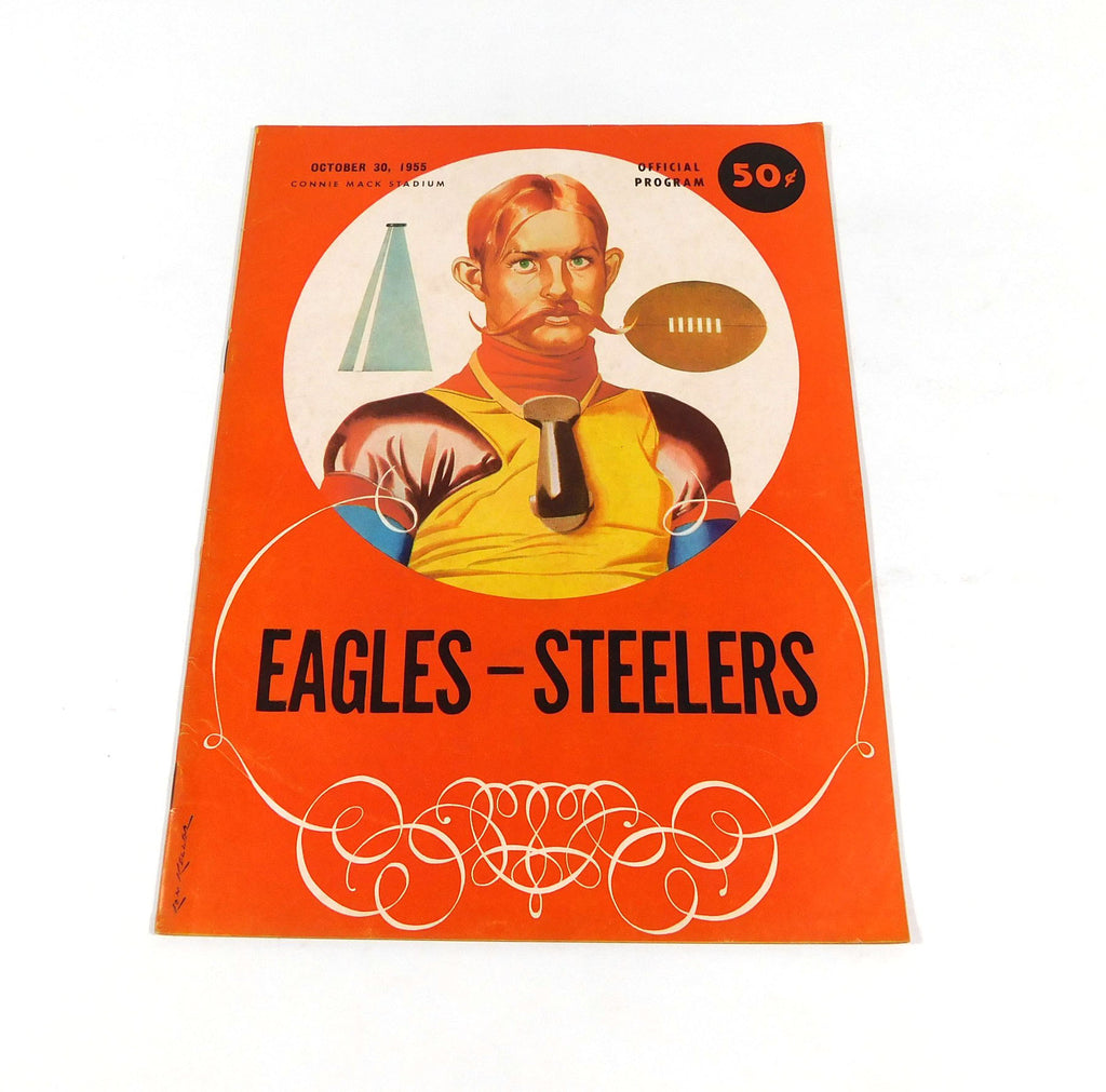 1955 Pittsburgh Steelers at Philadelphia Eagles NFL Football Program 10-30-55