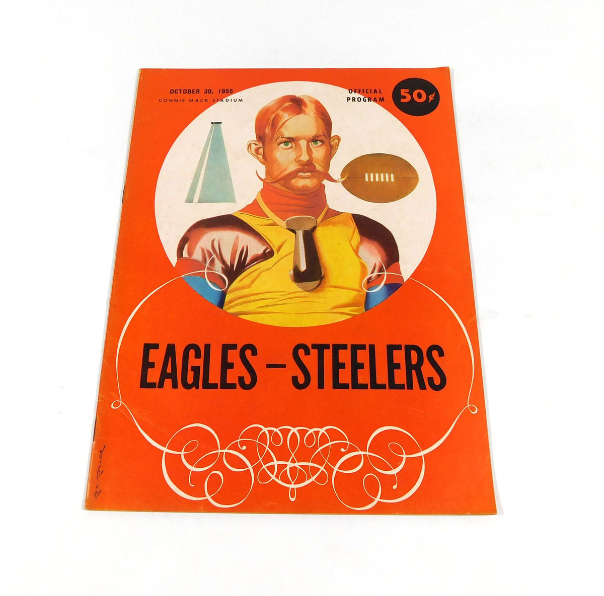 1955 Pittsburgh Steelers at Philadelphia Eagles NFL Football Program 10-30-55