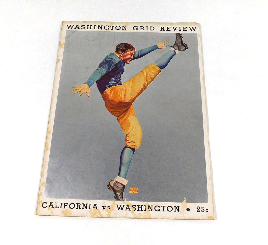 1934 California at Washington College Football Program 10-27-34