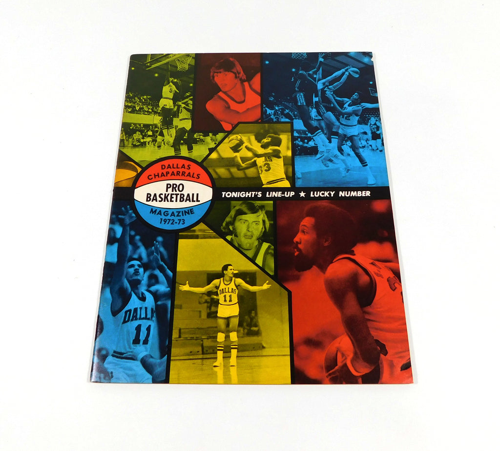 1972-73 Kentucky Colonels at Dallas Chaparrals ABA Basketball Program 11-30-72