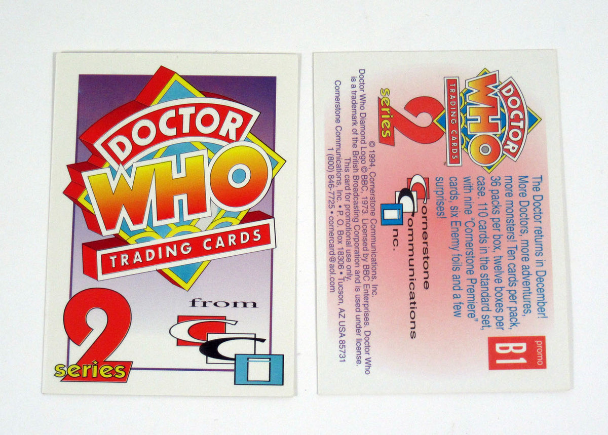 1995 Cornerstone Doctor Who Series 2 Promo Card Set (2) Nm/Mt Pic2