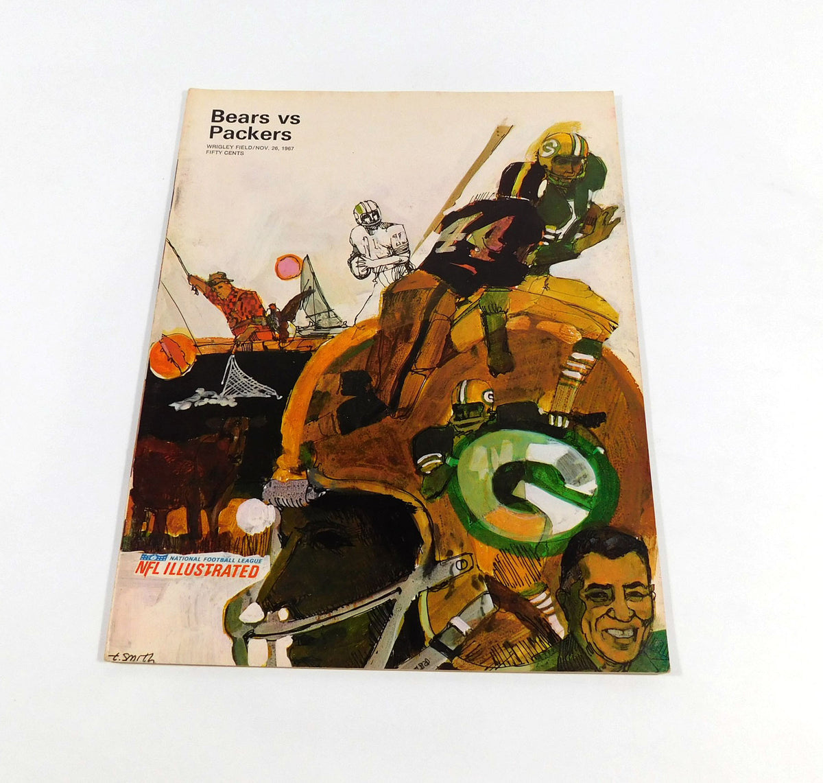 1967 Green Bay Packers at Chicago Bears NFL Football Program 11-26-67