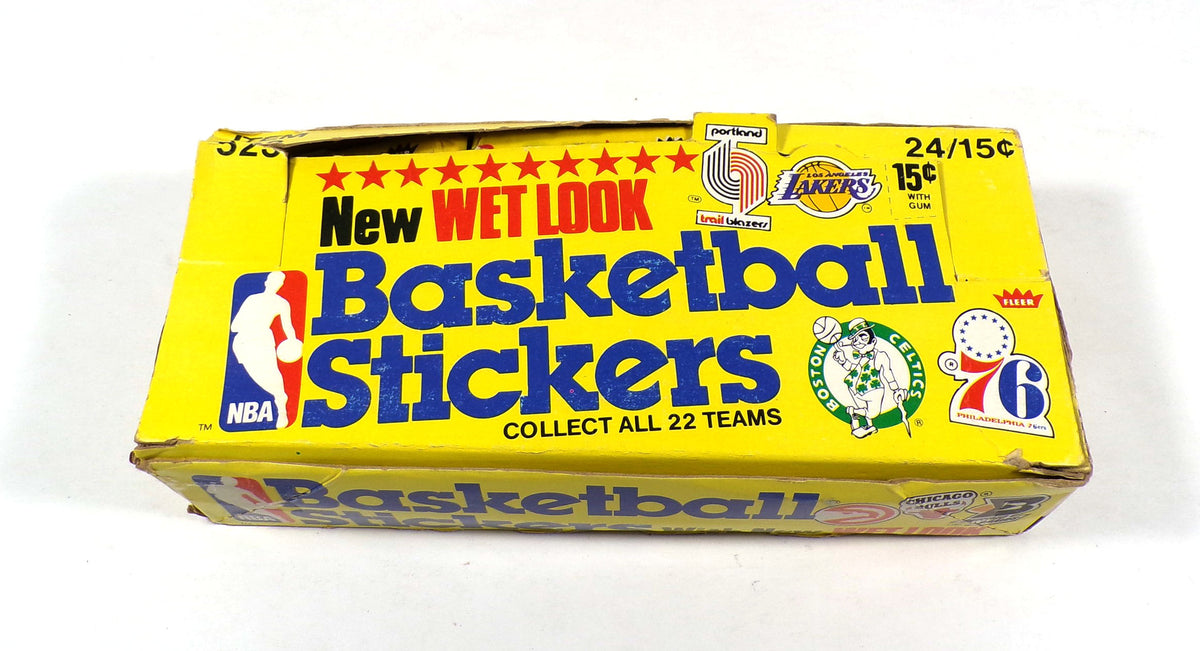 1977-78 Fleer Wet Look Basketball Sticker Box Sealed (24 Packs)