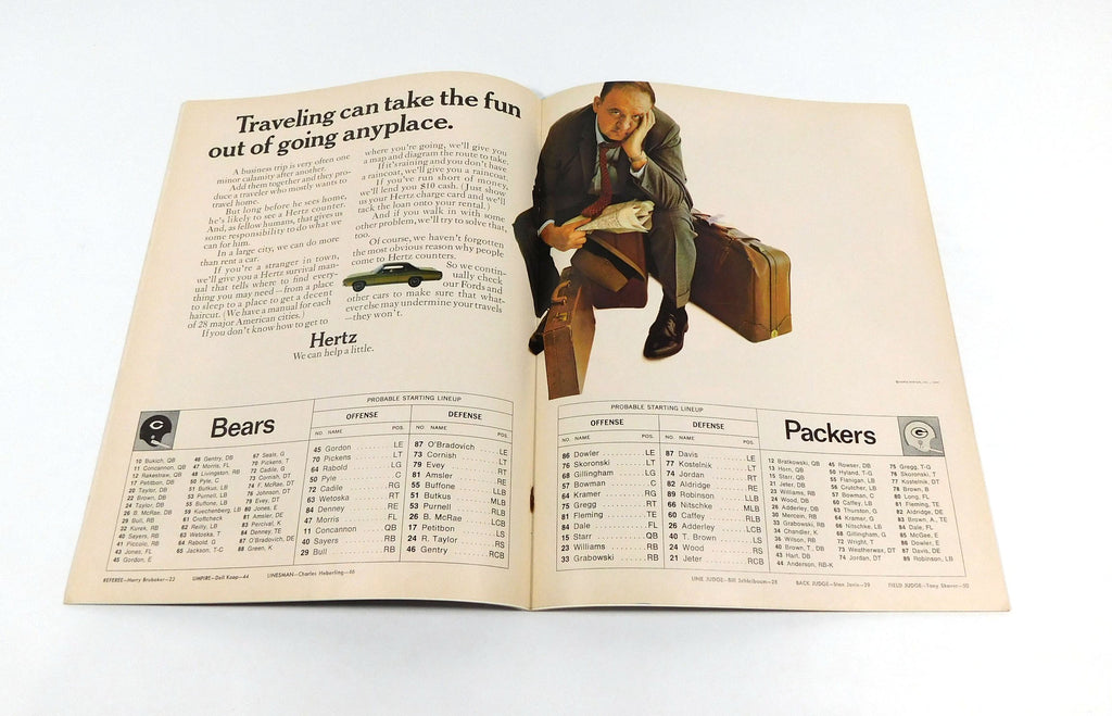 1967 Green Bay Packers at Chicago Bears NFL Football Program 11-26-67 Pic2