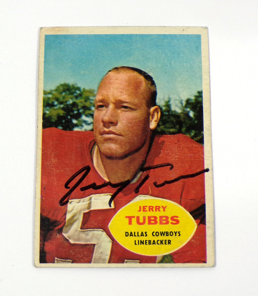 1960 Topps Jerry Tubbs #38 Cowboys Signed Card Auto