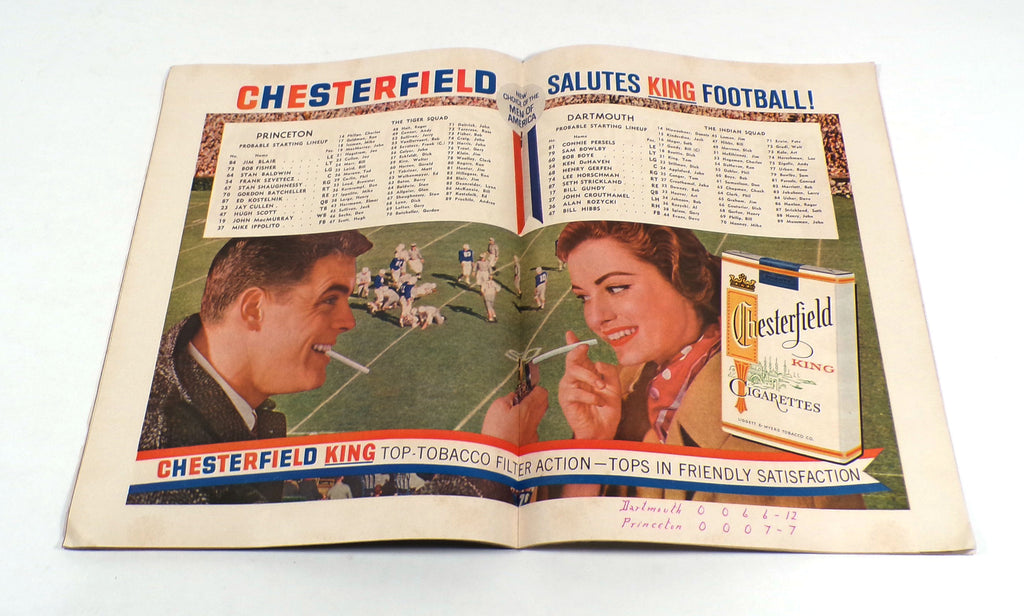 1959 Dartmouth at Princeton College Football Program 11-21-59 Pic2