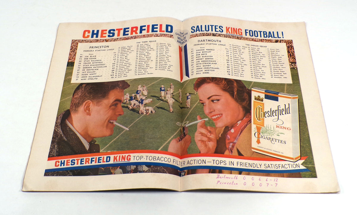 1959 Dartmouth at Princeton College Football Program 11-21-59 Pic2