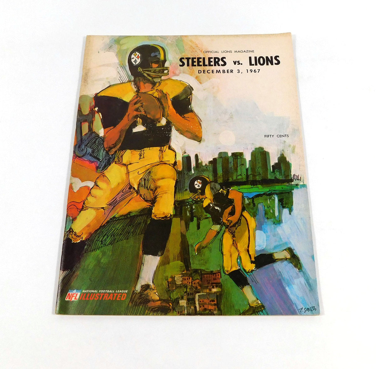 1967 Pittsburgh Steelers at Detroit Lions NFL Football Program 12-3-67