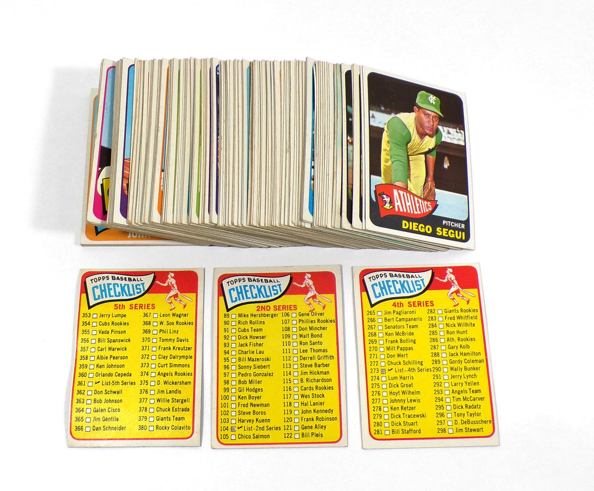 Lot of (144) Different 1965 Topps Baseball Cards Ford Spahn Marichal++