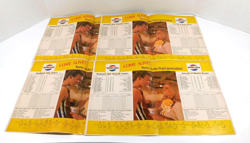 Lot of (6) Different 1965-67 Washington State College Basketball Programs Pic2