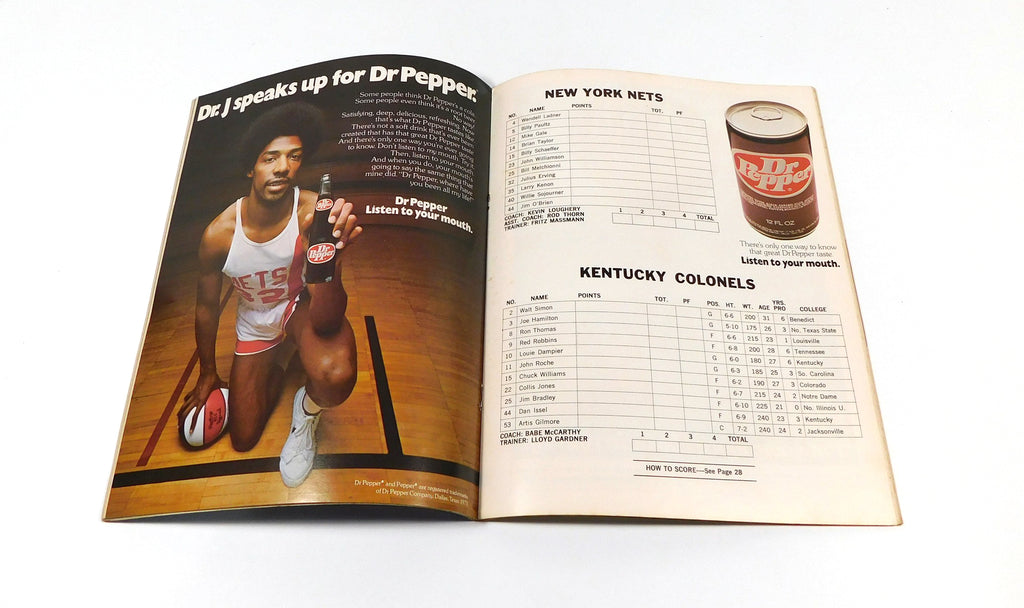 1973-74 Kentucky Colonels at New York Nets ABA Basketball Playoff Program Pic2
