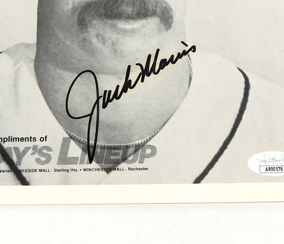 Jack Morris Signed 8 x 10 B & W Photo Tigers JSA Auto AR90578 Pic2
