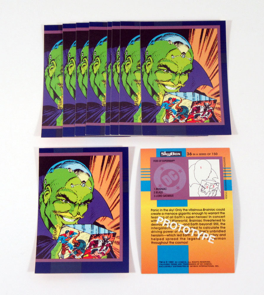 Lot of (10) 1993 Skybox DC Cosmic Teams Promo Card (Brainiac) Nm/Mt