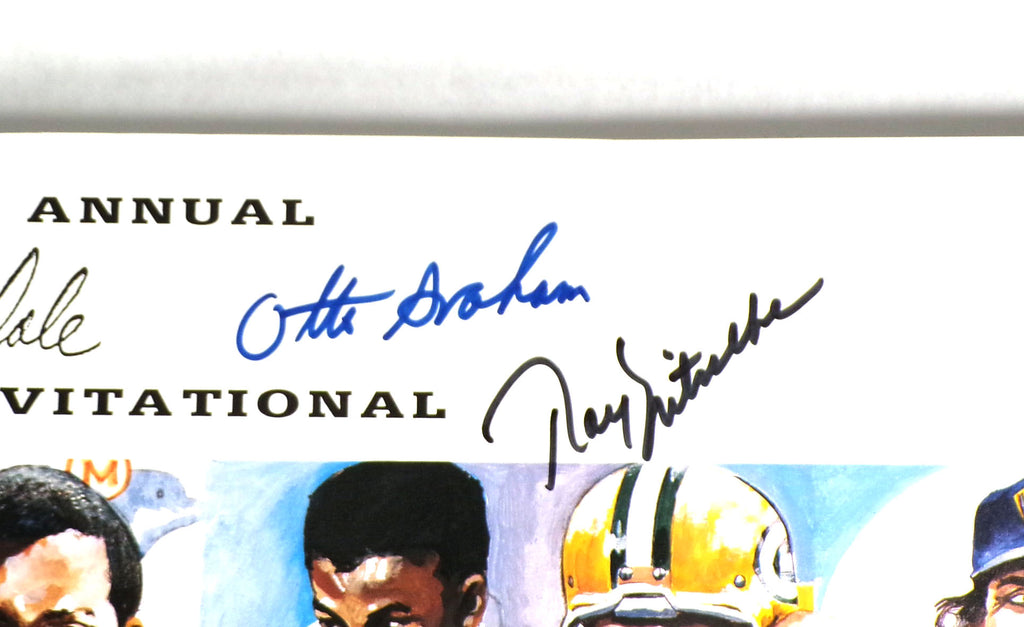 Ray Nitschke/Red Kelly/Warfield/Graham +2 Others Signed 24x32 Poster 6 JSA Autos Pic2
