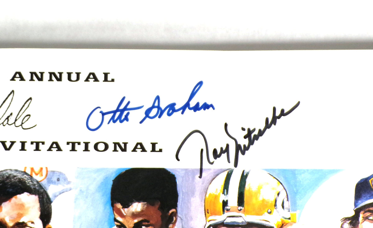 Ray Nitschke/Red Kelly/Warfield/Graham +2 Others Signed 24x32 Poster 6 JSA Autos Pic2