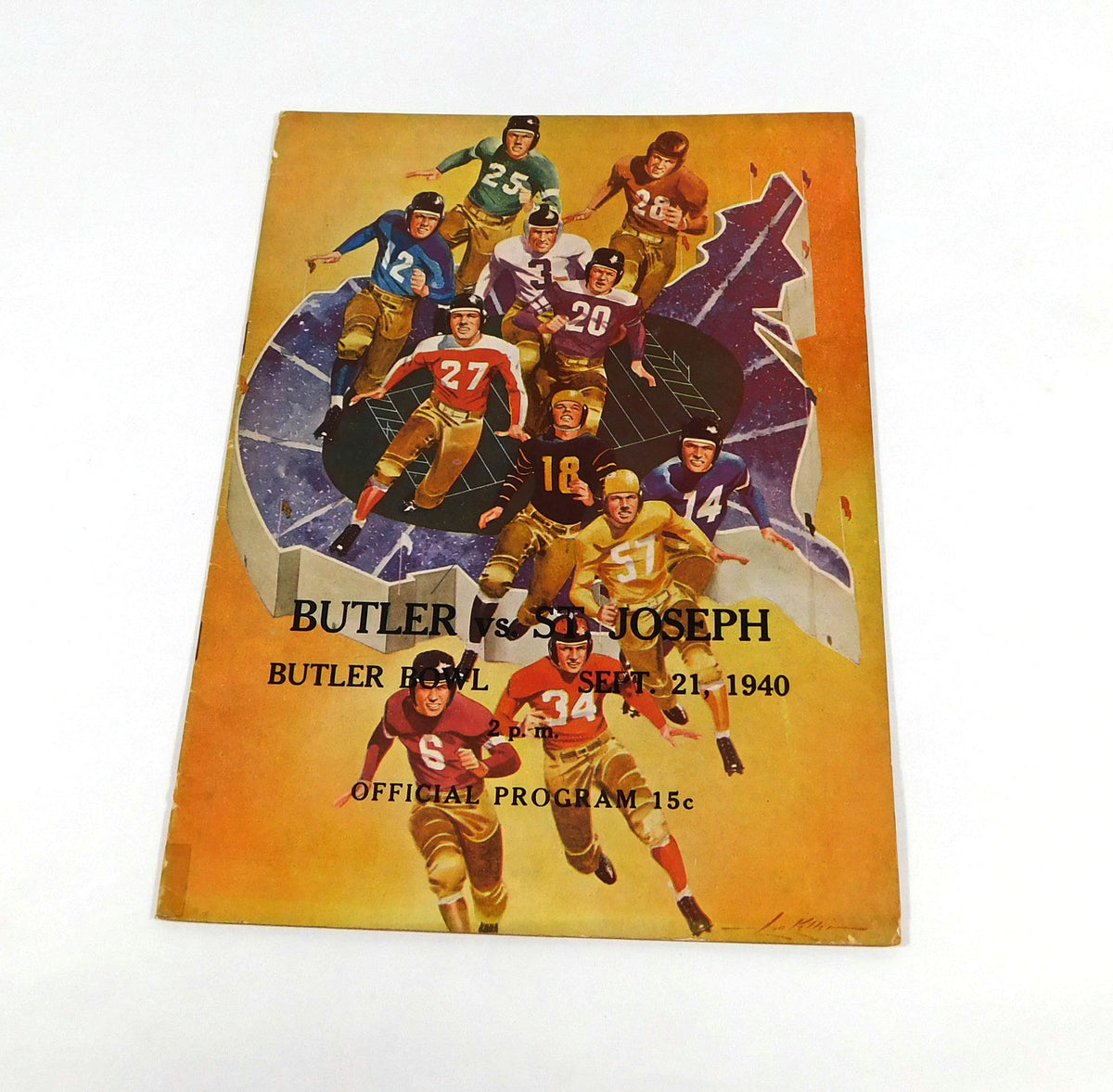1940 St. Joseph at Butler College Football Program 9-21-40