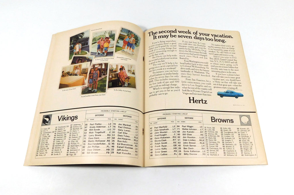 1967 Cleveland Browns at Minnesota Vikings NFL Football Program 9-10-67 Pic2