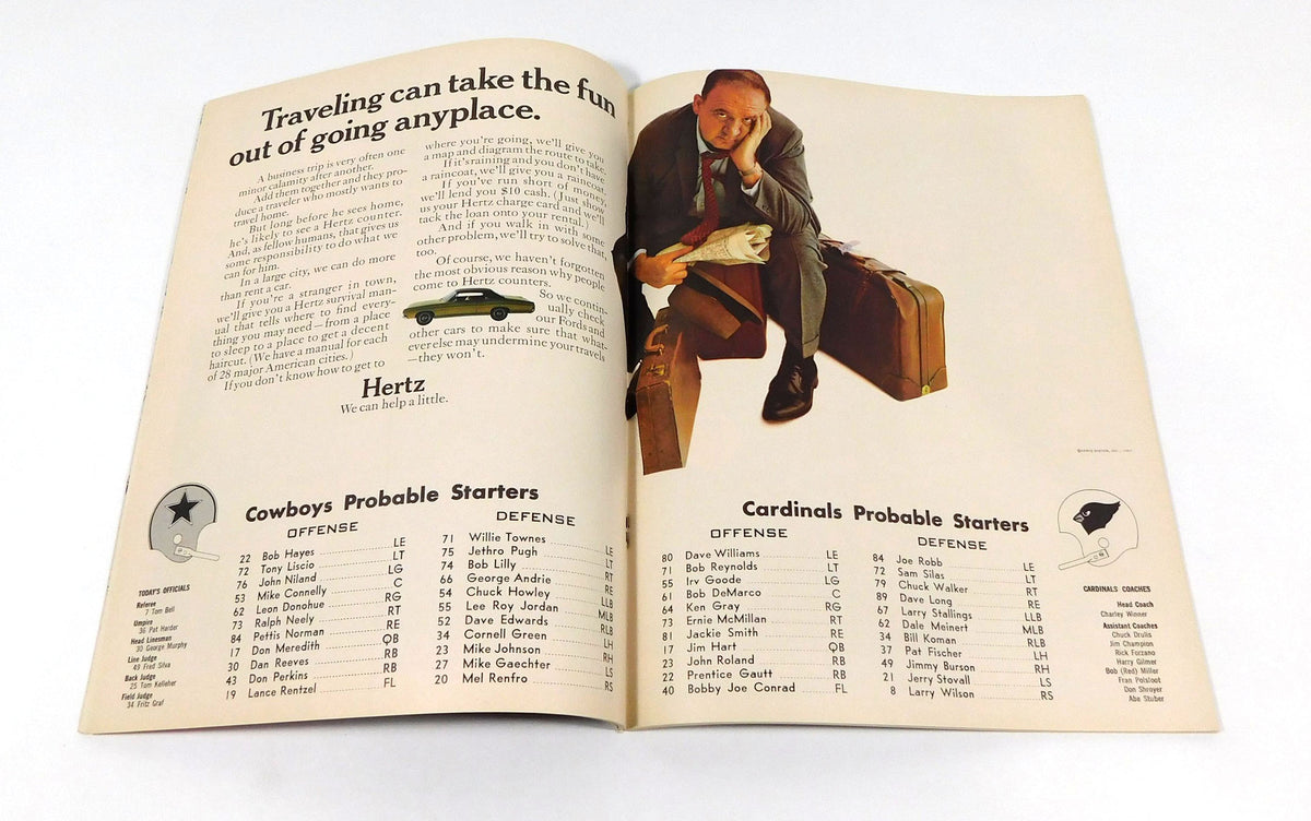 1967 St. Louis Cardinals at Dallas Cowboys NFL Football Program 11-23-67 Pic2