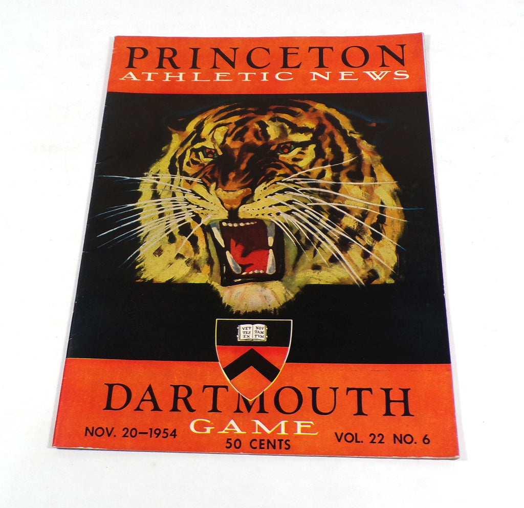 1954 Dartmouth at Princeton College Football Program 11-20-54